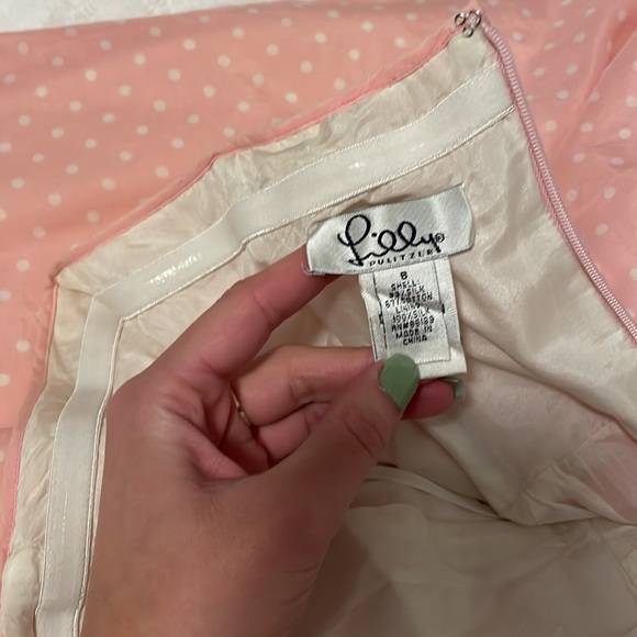 Strapless Lilly Pulitzer Polka Dot Dress - Picture 2 of 2